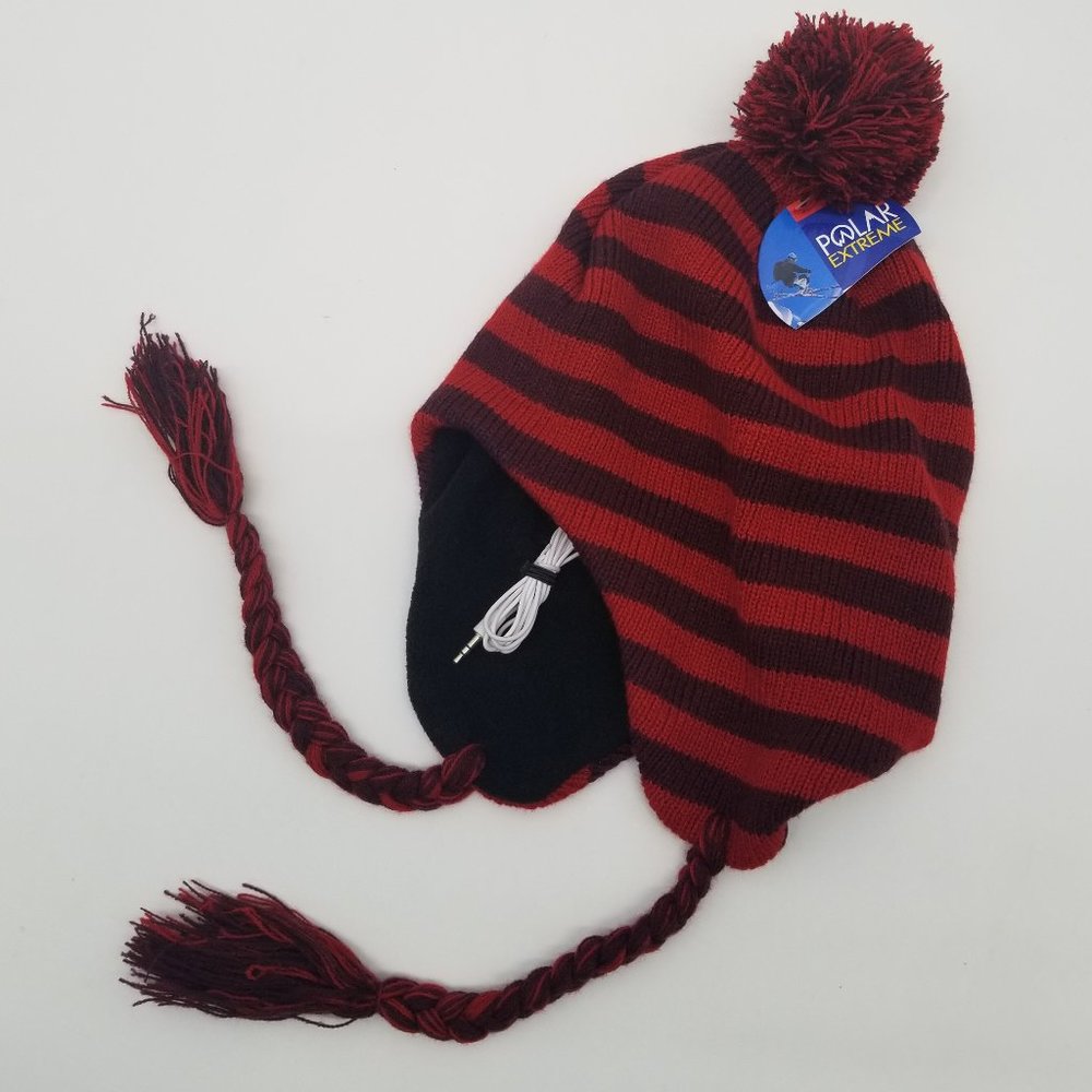 NWT Polar Extreme | Beenie Hat Built In Speakers - Freddy Krueger colors